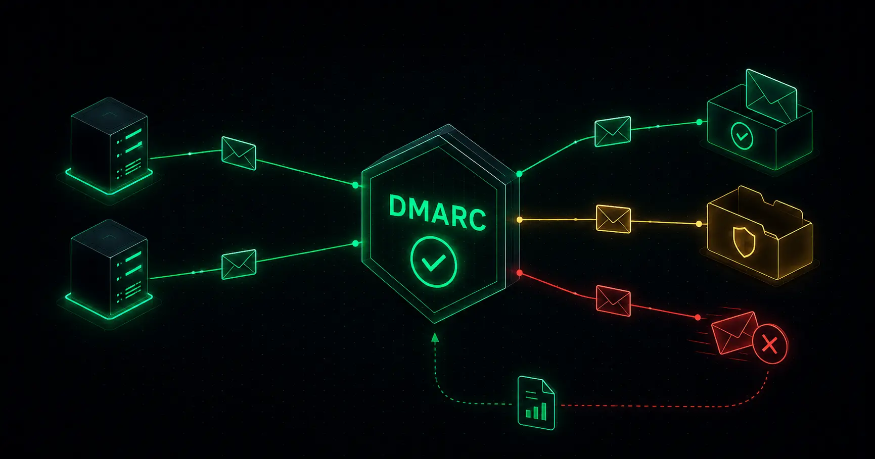 DMARC-kirje seadistamine — kuidas see toimib (skeem)